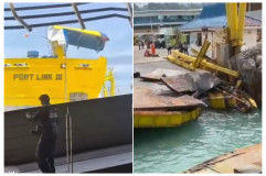 Kapal Fery Portlink Tabrak Jembatan Bergerak Pelabuhan Merak