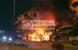 Bakar Sampah, Gudang Drum dan Tabung Oksigen Ludes Terbakar di Tanjungsenang