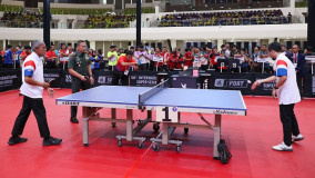 Sekda Jateng dan Ustaz Adi Hidayat Buka Kejuaraan Internasional Tenis Meja di Solo