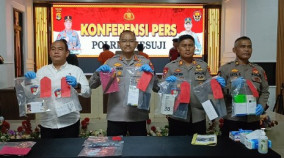 Polres Mesuji Gelar Konferensi Pers Kasus Curat Dan Penganiayaan