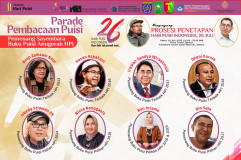 Penyair Lampung Isbedy , Tampil Dalam Parade Baca Puisi di Hari Puisi Indonesia (HPI)