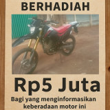 Motor CRF Hilang, Pemilik Sayembarakan Hadiah Rp5 Juta Bagi yang Kasih Info