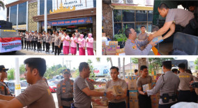 Polresta Bandarlampung Galang Bantuan Korban Banjir 3 Provinsi di Sumatera