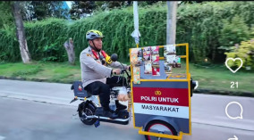 Kapolsek Bakauheni Nyambi Jajakan Kopi, Bambang Tamvan Salute
