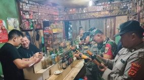 Menjelang Ramadhan, Polsek Kemang Bersama TNI dan Satpol PP Merazia Miras dan Premanisme