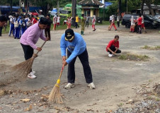 ASN dan Pelajar di Rembang Bersihkan TRP Kartini, Terkumpul Ratusan Kg Sampah