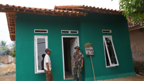 Warga Sebatang Kara Miliki RTLH Terwujud, Berkat Program TNI Manunggal di Pesawaran
