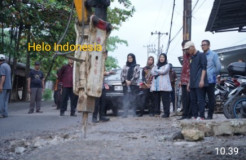 Sejumlah Jalan Tergenang Air Hujan, Eva Langsung Pimpin Normalisasi Drainase