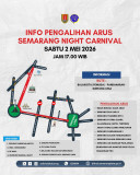 Sabtu Besok Semarang Night Carnival 2026,  Ini Jalur yang Ditutup dan Lokasi Parkirnya