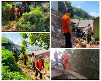 Cuaca Ekstrem Terjang Bandarlampung, Pohon Tumbang dan Tembok Rubuh Rusak Sejumlah Rumah Warga