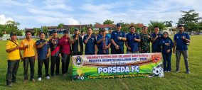 Ketua Karang Taruna dan Kadispora Resmi Buka Turnamen Sepak Bola di Desa Adiluhur