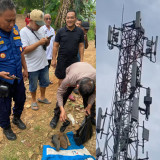 Tim Rescue Damkarmat Bandarlampung Berhasil Evakuasi Pria yang Nekat Naik Tower di Tanjung Senang
