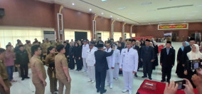 Sekda Bandarlampung Lantik 96 Pejabat, Lima Lurah dan Dua Camat Dapat Penugasan Baru