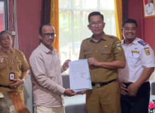 Koperindag Tanggamus dan PT Lingga Teknik Utama Teken Kesepahaman Bersama, Pedagang Pasar Talang Padang Gratis Sewa 6 Bulan