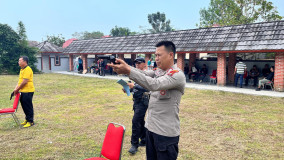 33 Personel Polres Tanggamus Ikuti Uji Kualifikasi Menembak untuk Pengajuan Pinjam Pakai Senpi