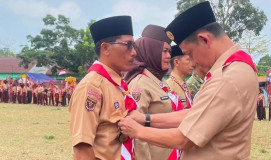Hendra Ferry Lantik Pengurus Pramuka BNS, Tekankan Satu Pramuka, Satu Gerakan, Satu Pengabdian