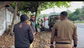 Satgas Kali DLH Rutin Sisir Jalan Protokol Bandarlampung, Bersihkan Sampah
