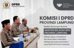 Komisi I DPRD Lampung Dorong Penyelesaian Konflik Pertanahan dan Percepatan Pelayanan BPN