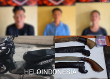 Polsek Wonosobo Amankan Tiga Pelaku Curas Pengancam Sopir Truk Pakai Badik, Dua Diantaranya Pelajar