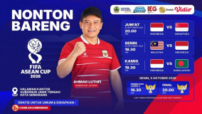 Dukung Skuad Garuda, Gubernur Jateng Gelar Nobar Timnas FIFA ASEAN Cup 2026