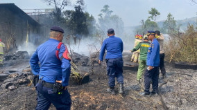 Kebakaran Lahan di Garuntang Bandarlampung, Diduga Akibat Puntung Rokok