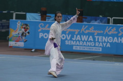 Wushu Surakarta Mendobrak di Salatiga, Natan dan Alexandra Bungkus Emas Porprov