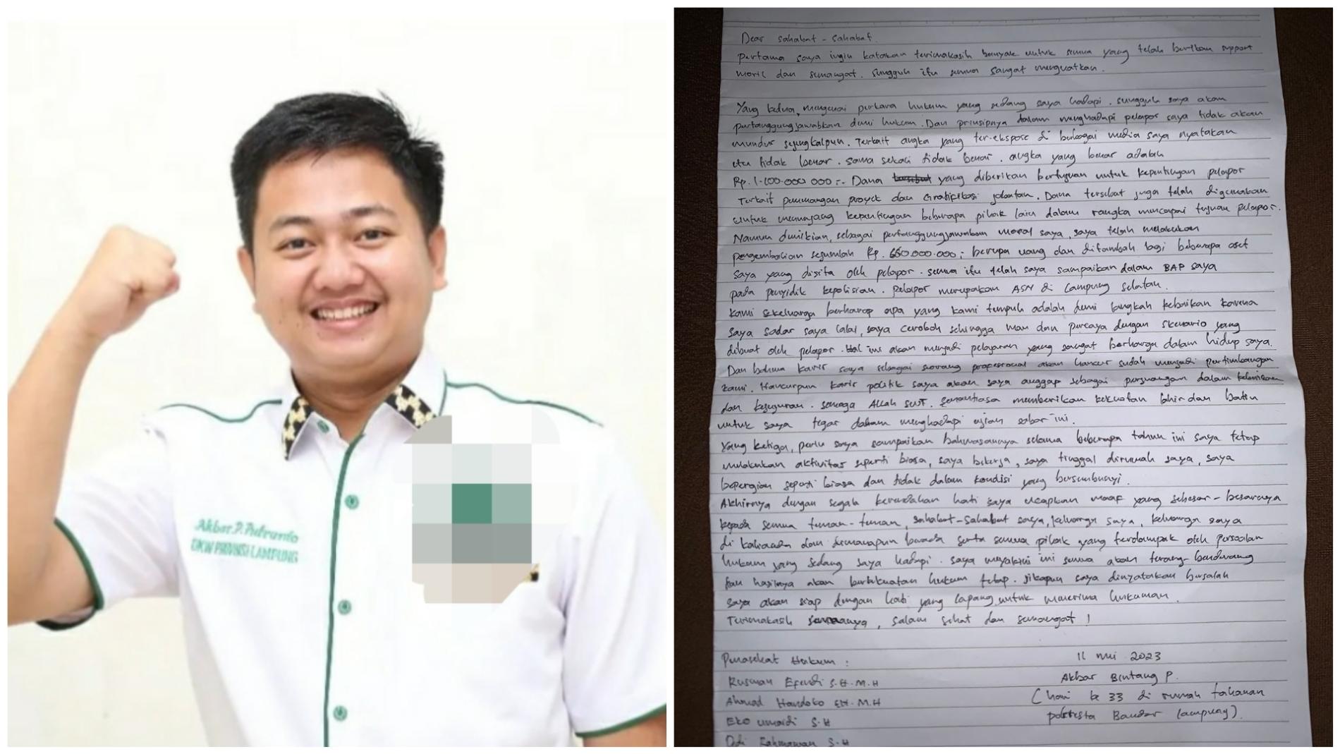 Tersangka Setoran Proyek Lamsel Hadapi Pelapor Tak Akan Mundur Sejengkalpun