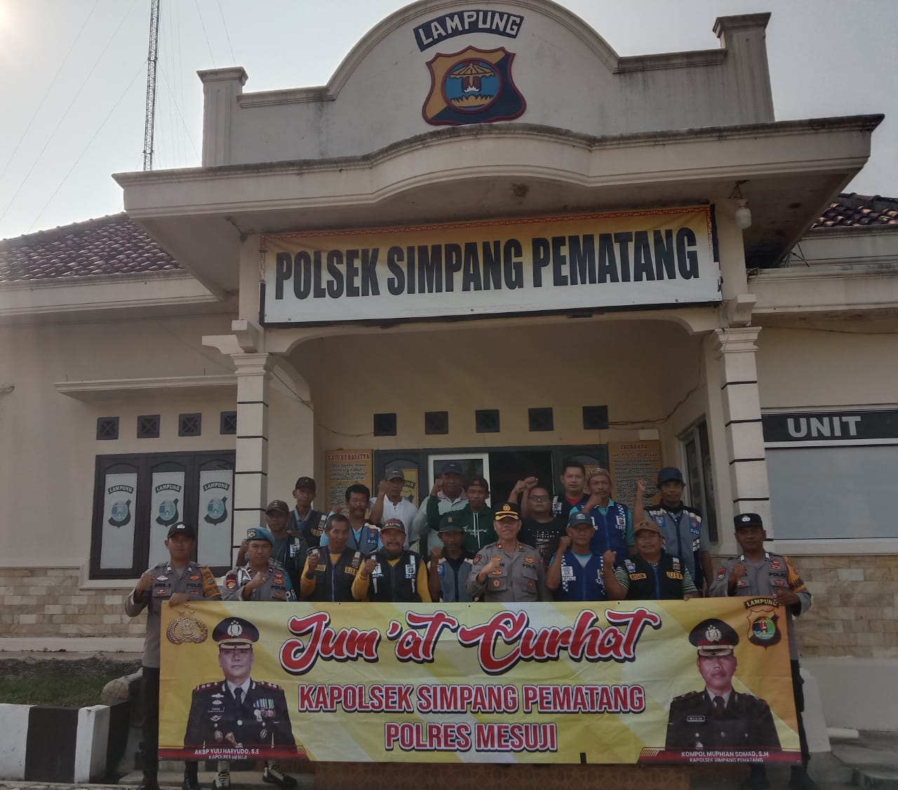 Polsek Simpang Pematang Gelar Jumat Curhat Bersama Ojek POMELA Mesuji