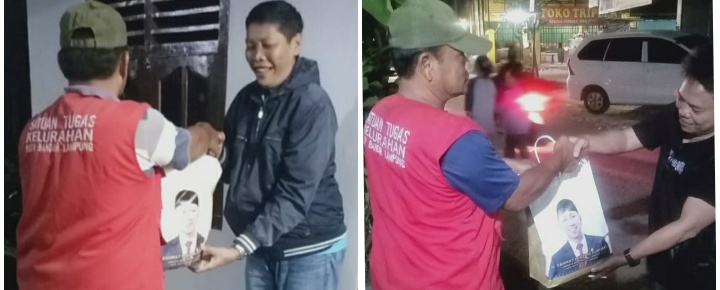 Bagikan Sembako kepada Linmas, Mirza Apresiasi Dedikasi Mereka