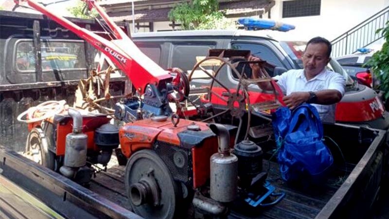 Sindikat Pencurian Traktor dan Diesel Sawah Antar Kota Dibongkar Tim Resmob Polres Ponorogo