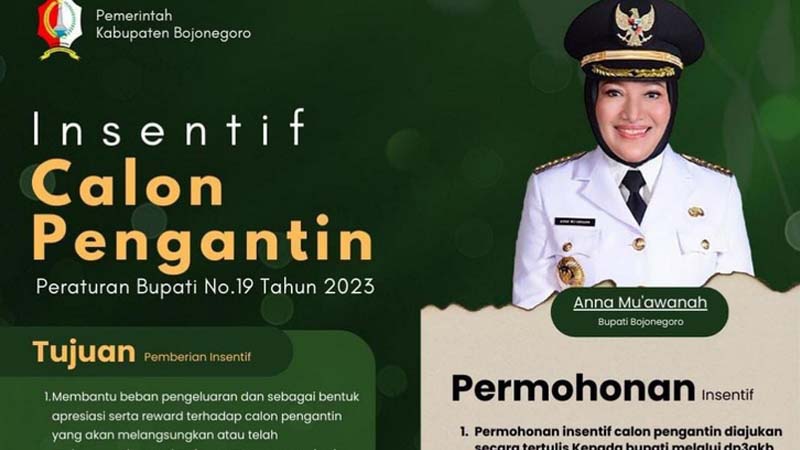 Bupati Anna Berikan Tunjangan Menikah Pasangan Calon Pengantin Bojonegoro, Sebesar ini