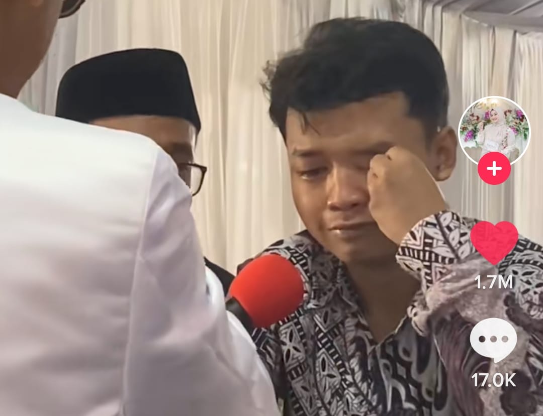 Bikin Nangis, Momen Haru Seorang Adik Gantikan Ayahnya jadi Wali Nikah Sang Kakak