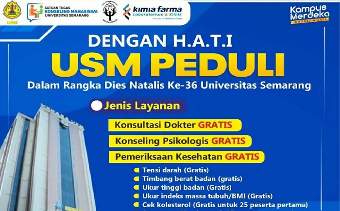 Peringati Dies Natalis ke-36, USM Gelar Pemeriksaan Kesehatan Gratis