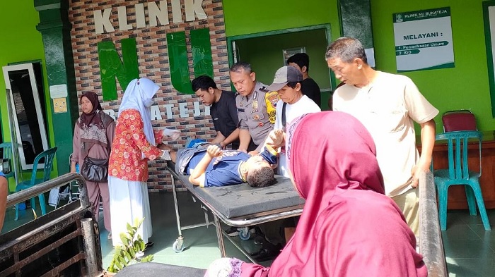 Pemotor Tabrak Pejalan Kaki hingga Patah Kaki di Bukateja