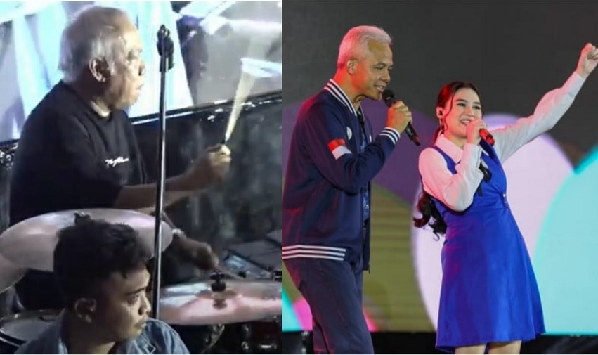 Pembukaan Pornas Korpri Meriah, Menteri Basuki Gebuk Drum Iringi Ganjar dan Nella Kharisma Nyanyikan Bento