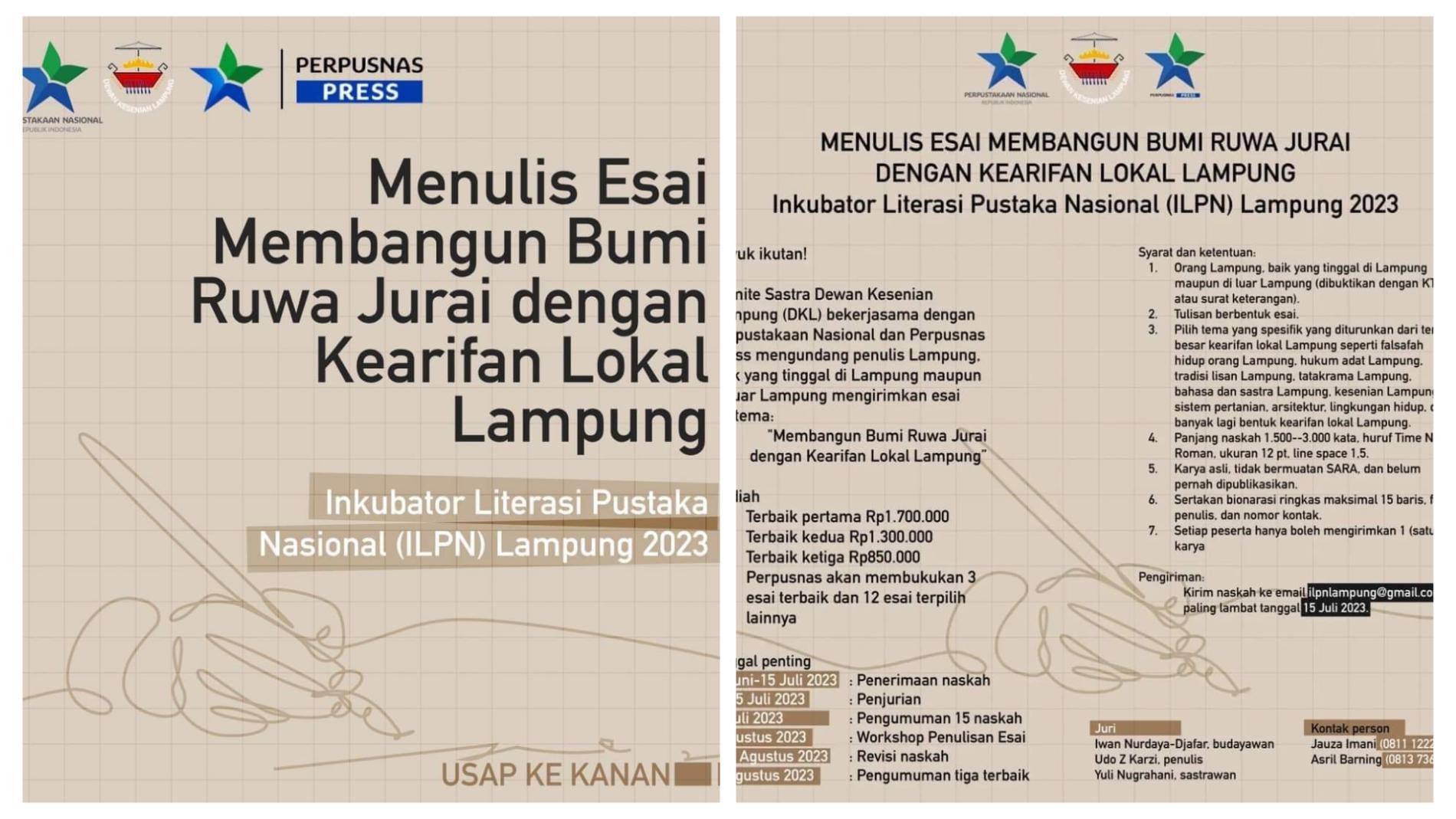 Lomba Esai ILPN 2023, DKL Terima 42 Naskah Penulis Daerah Ini