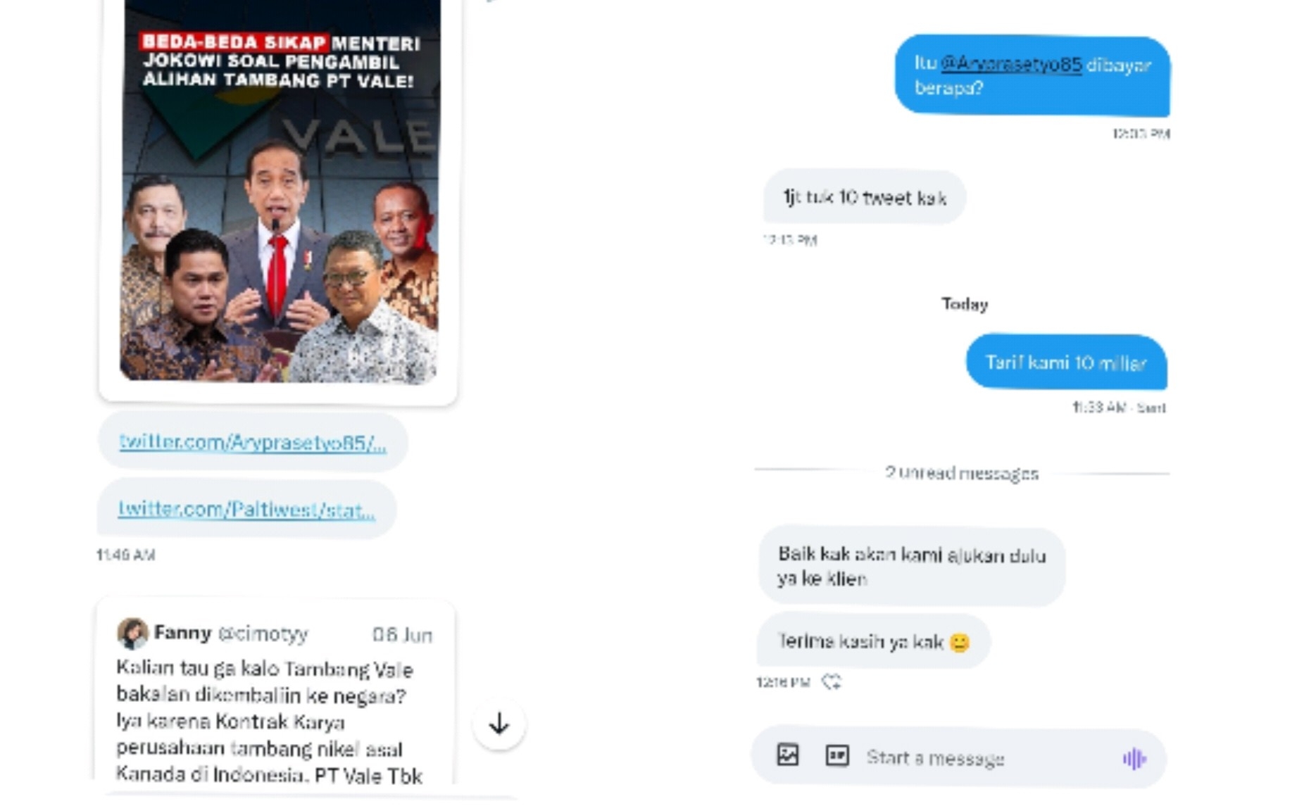 Postingan Ada Agency Rekrut Buzzer Bayaran Bikin Staf Khusus Menteri BUMN Berang, Ajak Tarung Warganet
