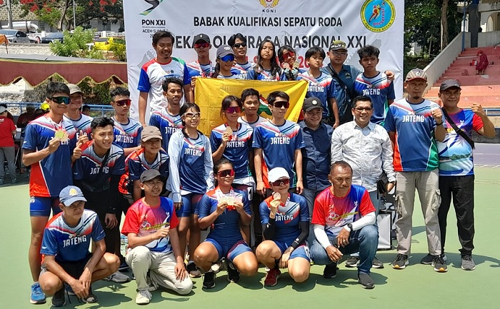 Jateng Kemas Lima Emas Pra-PON Sepatu Roda, Loloskan 13 Roller