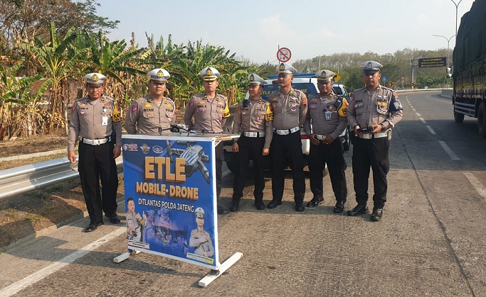 Ditlantas Polda Jateng Uji Coba ETLE Drone di Kendal
