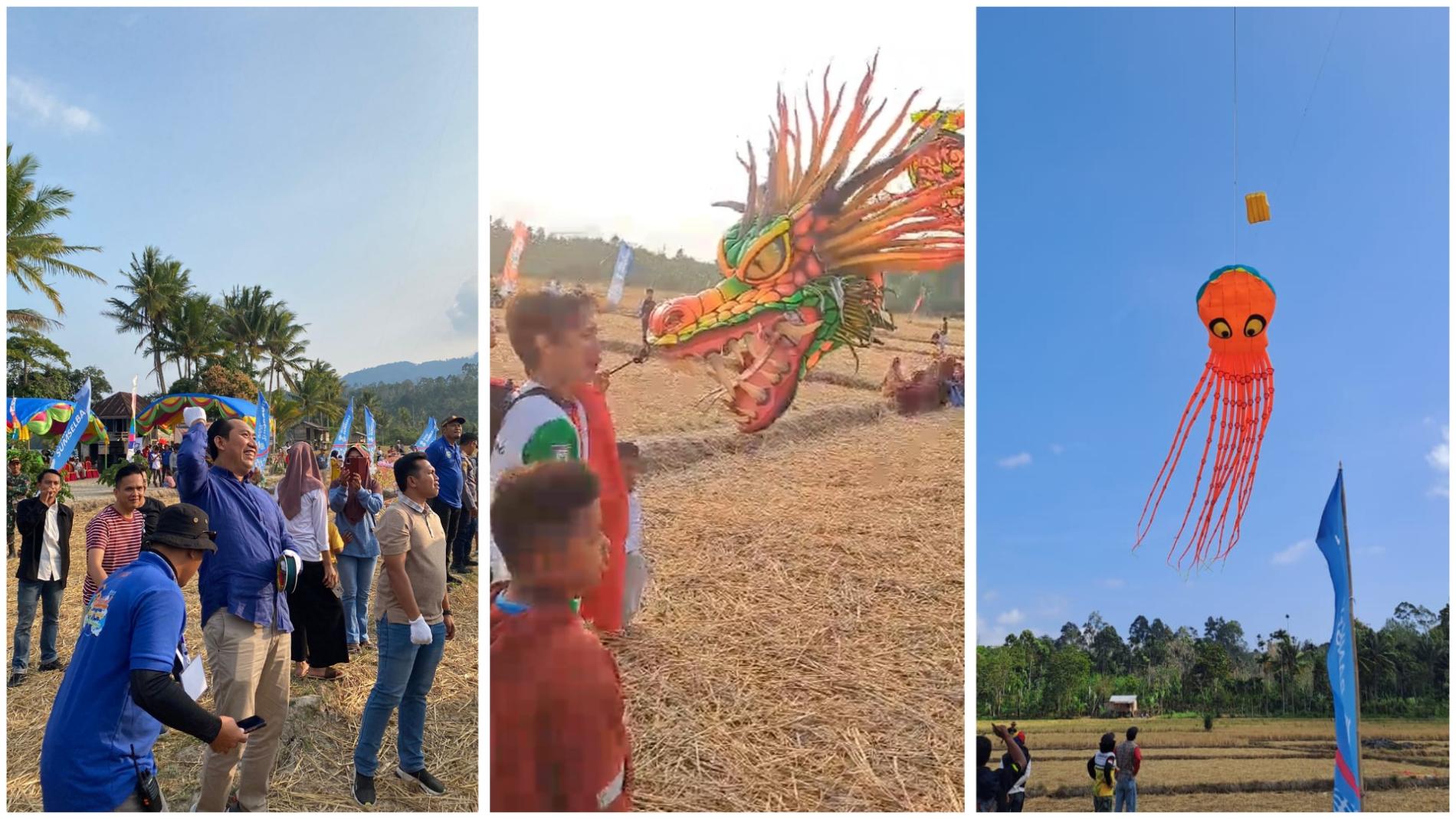 Gurita Raksasa Lampung Menghiasi Langit Danau Ranau OKU Selatan
