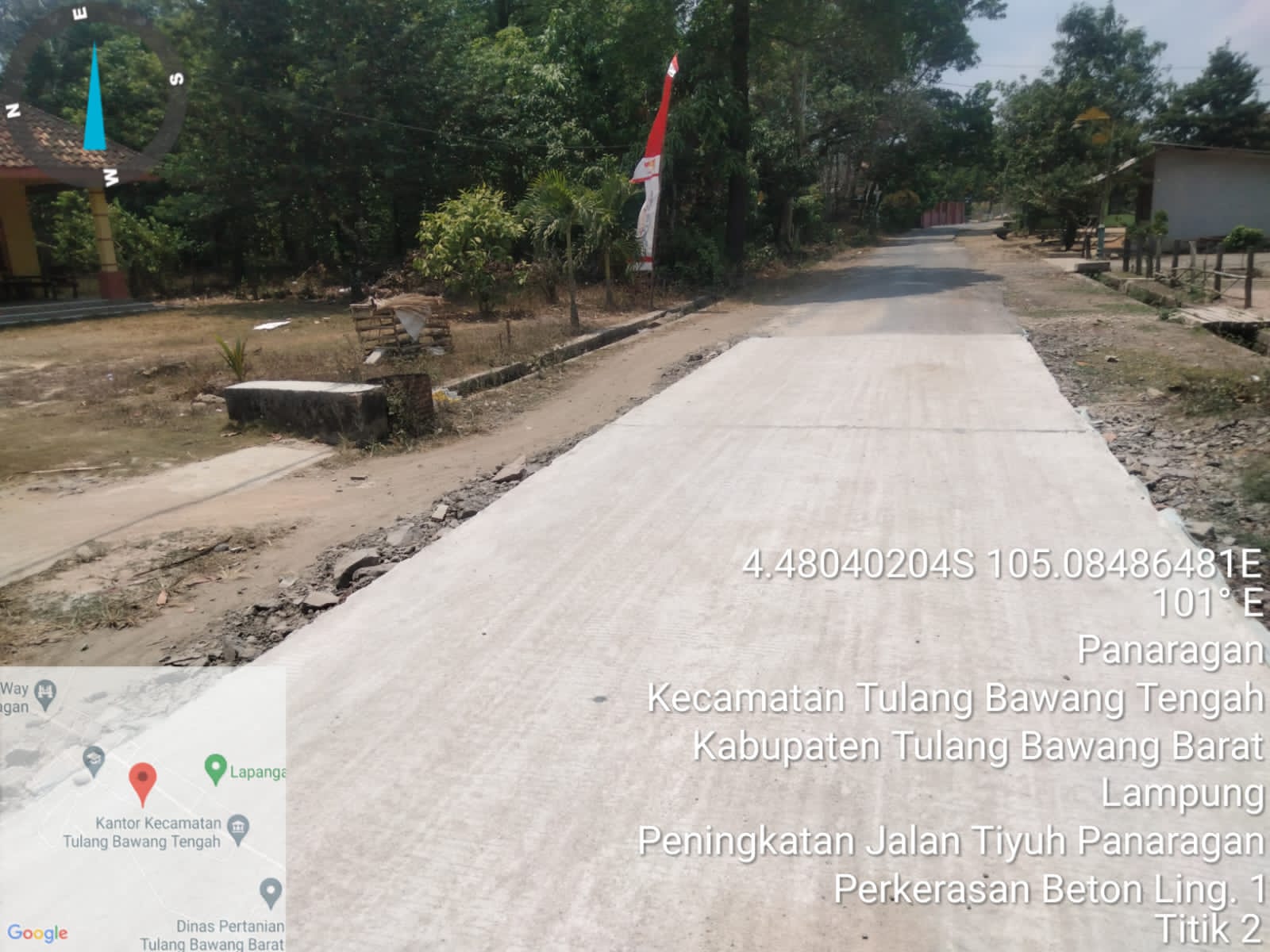 Beres, Jalan Lingkungan Tiyuh Panaragan Sudah Mulus