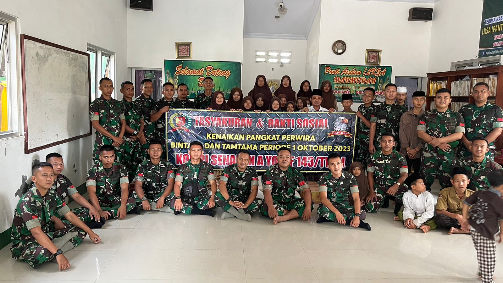 Naik Pangkat, 28 Prajurit Kipan A Infanteri 143 TWEJ Syukuran dan Baksos