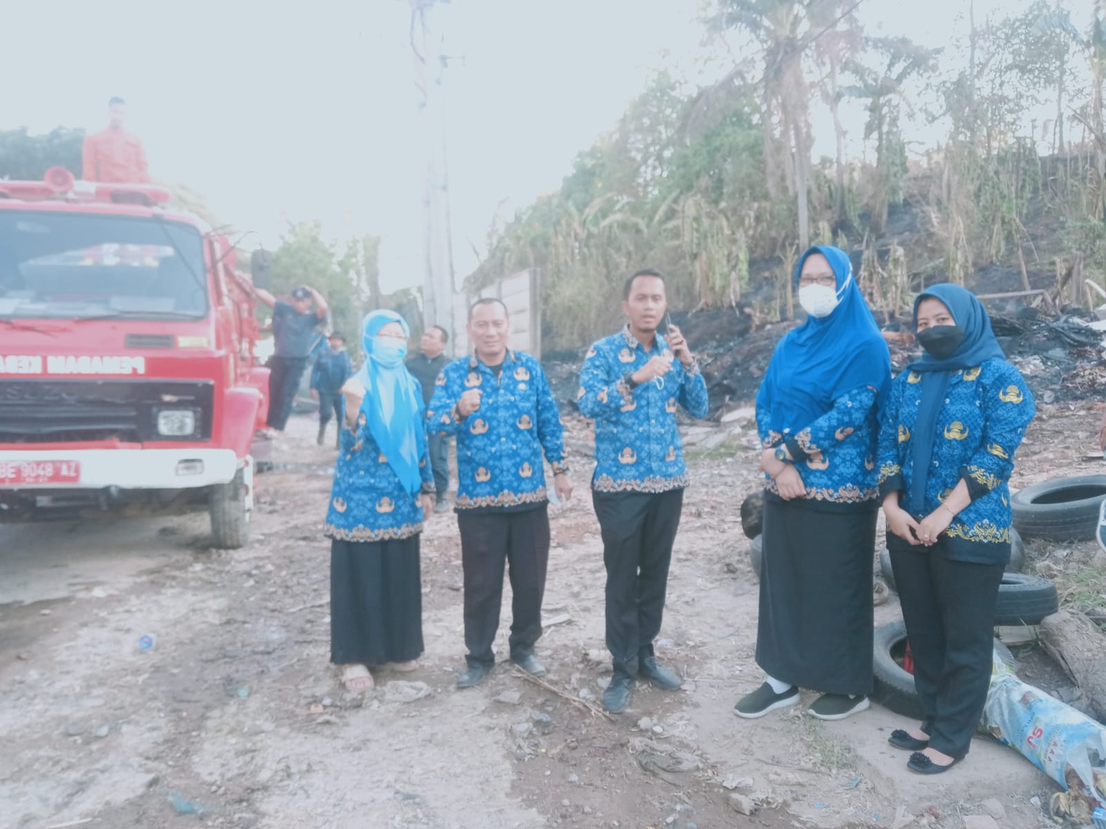 Terbakar, Kawasan Pembuangan Sampah Sementara di Kaliawi Balam