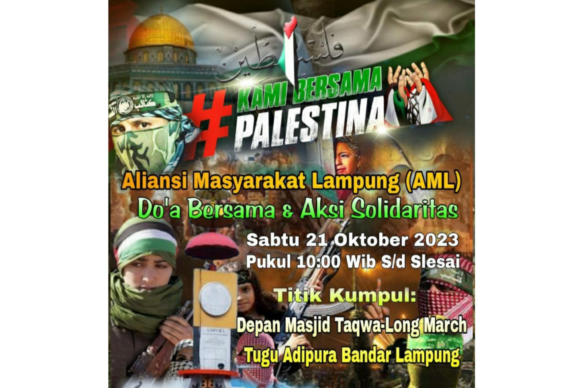 115 Elemen Massa Aksi Selamatkan Palestina di Bandarlampung