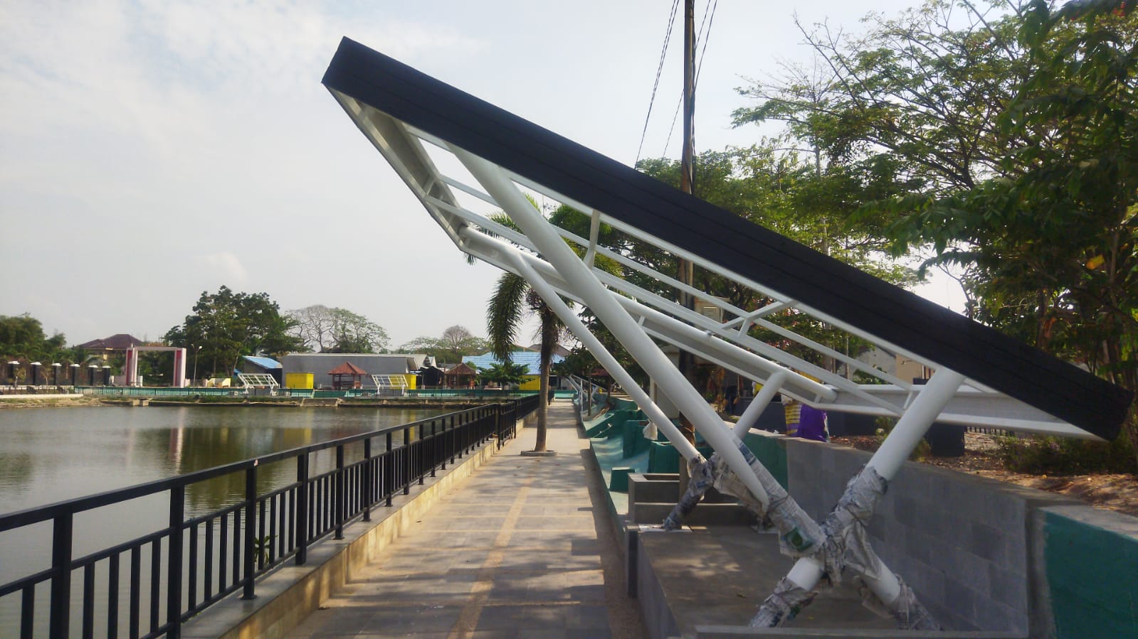 Percantik Kota, Walkot Balam Eva Buatkan Gazebo Taman Embung Korpri