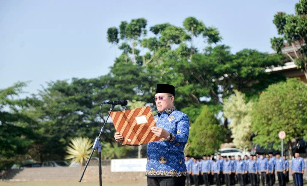 Sekdakab Pesawaran Wildan Pimpin Ikrar Netralitas ASN