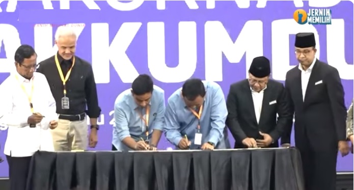 Pasangan Capres-Cawapres dan Parpol Deklarasi Kampanye Damai Pemilu 2024, Inilah Poin-poinnya