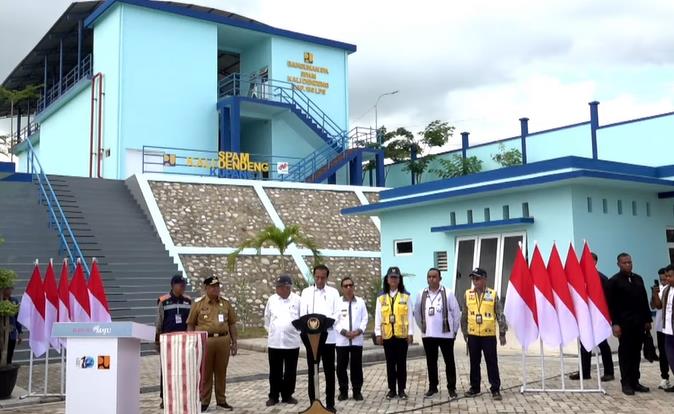 peresmian SPAM di Kupang oleh presiden Jokowi