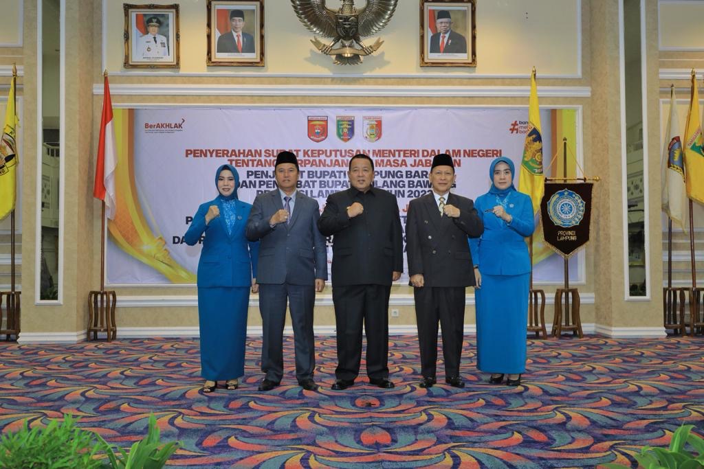 Gubernur Arinal Perpanjang Masa Jabatan Drs. Nukman M.M dan Dra. Zelda Naturi Nukman