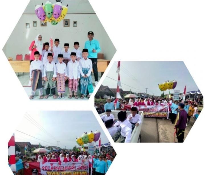 HUT Tiyuh Toto Mulyo, Dimeriahkan Dengan Jalan Sehat